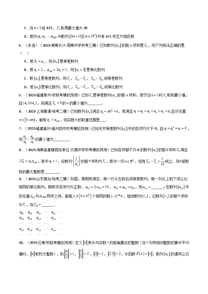 新高考数学二轮复习提分训练专题17 数列（选填压轴题）（原卷版）第2页