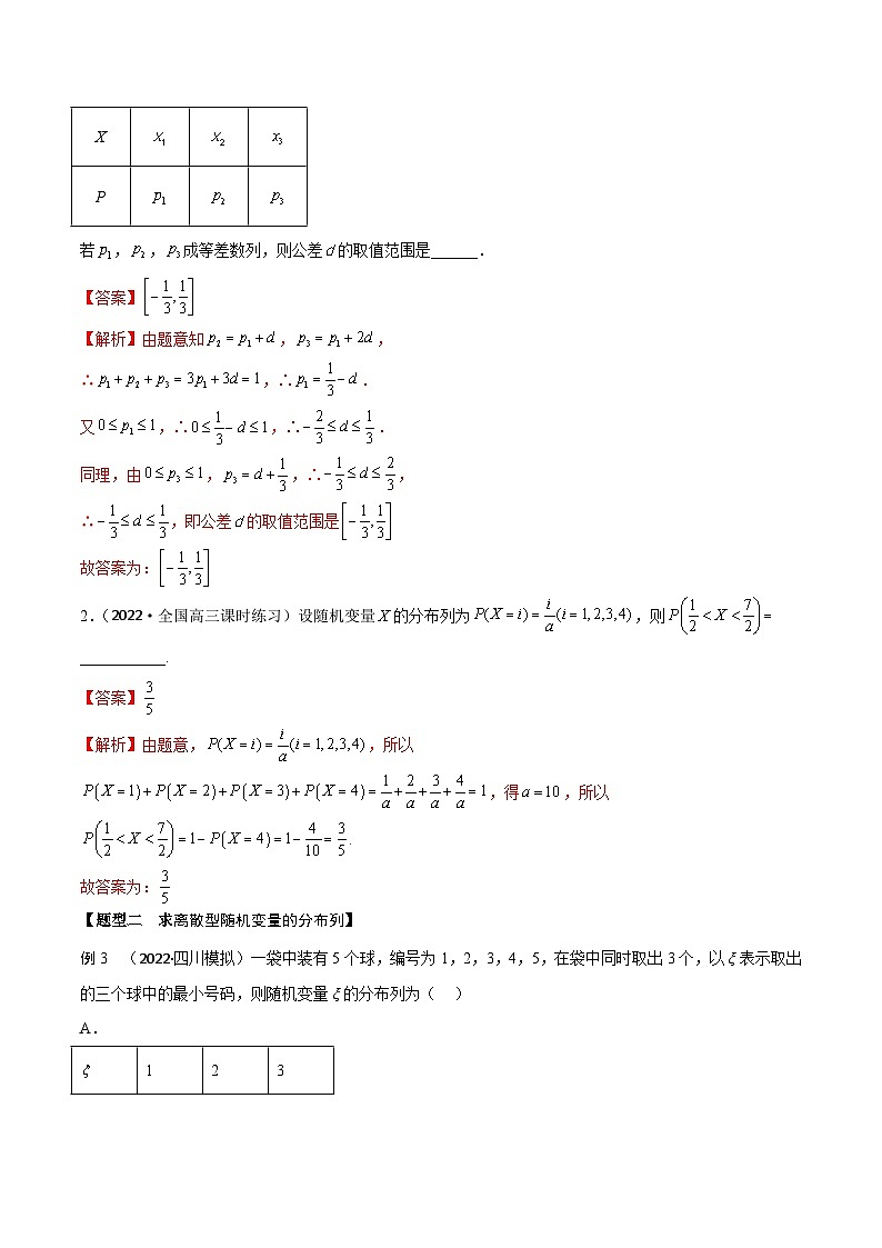 新高考数学一轮复习考点题型训练 9.8离散型随机变量及其分布列、数字特征（精讲）（解析版）第3页