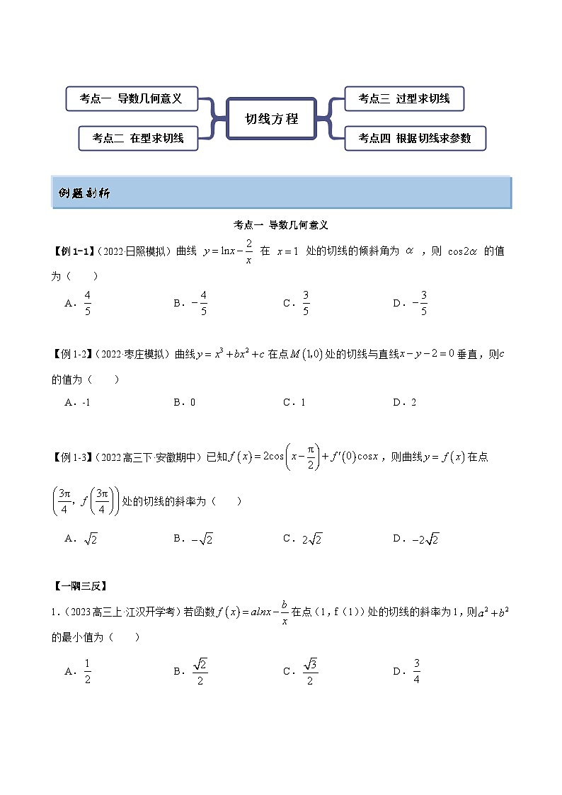 新高考数学一轮复习讲与练9.1 切线方程（精讲）（基础版）（原卷版）第2页