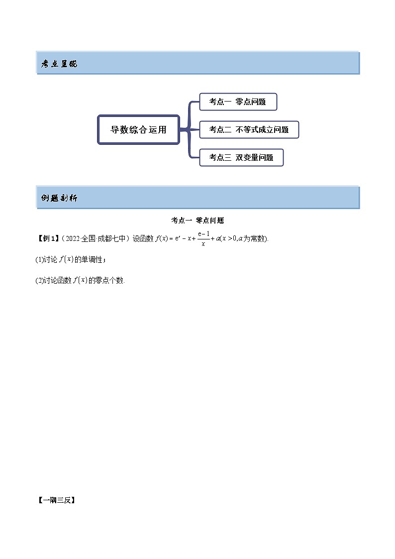 新高考数学一轮复习讲与练9.6 导数的综合运用（精讲）（基础版）（原卷版）第2页