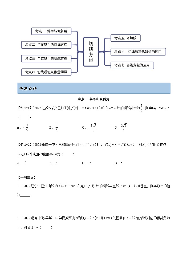 新高考数学一轮复习讲与练4.1 切线方程（精讲）（提升版）（原卷版）第2页