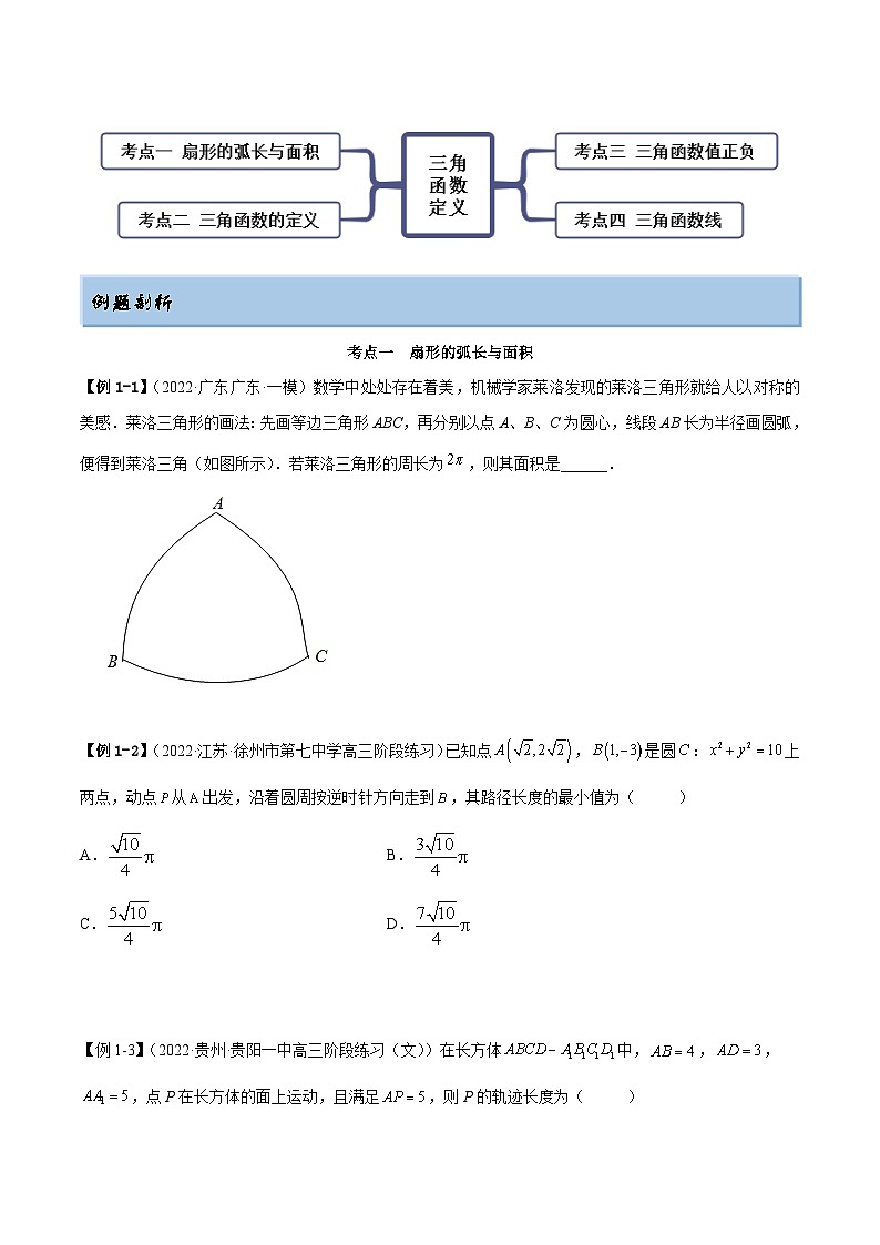 新高考数学一轮复习讲与练5.1 三角函数的定义（精讲）（提升版）（原卷版）第2页