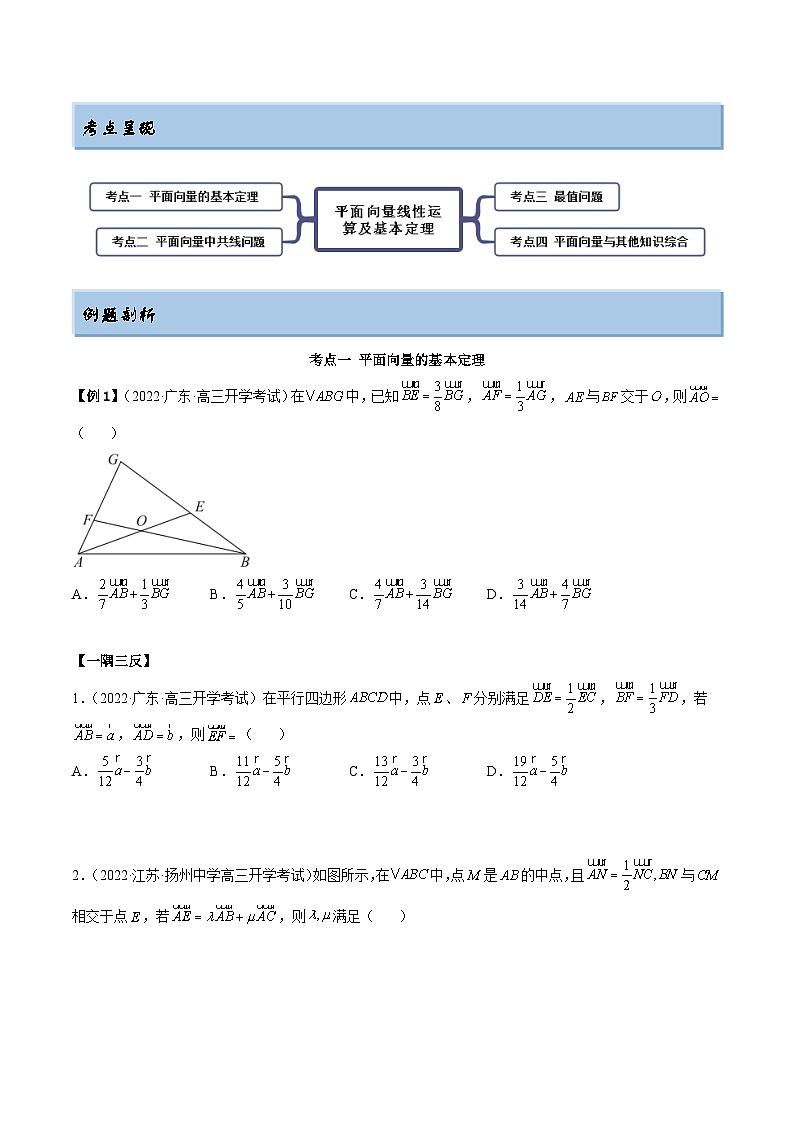 新高考数学一轮复习讲与练10.1 平面向量的线性运算及基本定理（精讲）（提升版）（原卷版）第2页