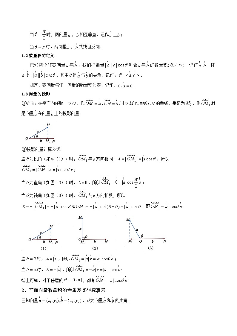 (艺考基础)新高考数学一轮复习精讲精练第03讲 平面向量的数量积  (高频考点—精讲）（解析版）第2页