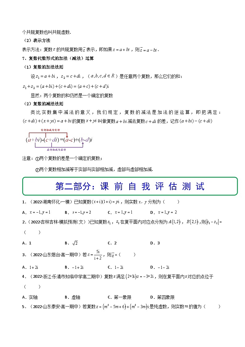 (艺考基础)新高考数学一轮复习精讲精练第05讲 复数  (精讲+精练）（原卷版）第3页