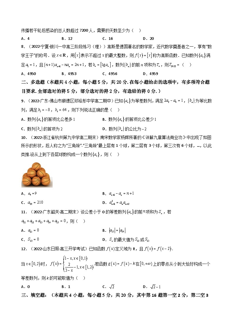 (艺考基础)新高考数学一轮复习精讲精练第05讲 第六章 数列综合检测（基础拿分卷）（原卷版）第2页