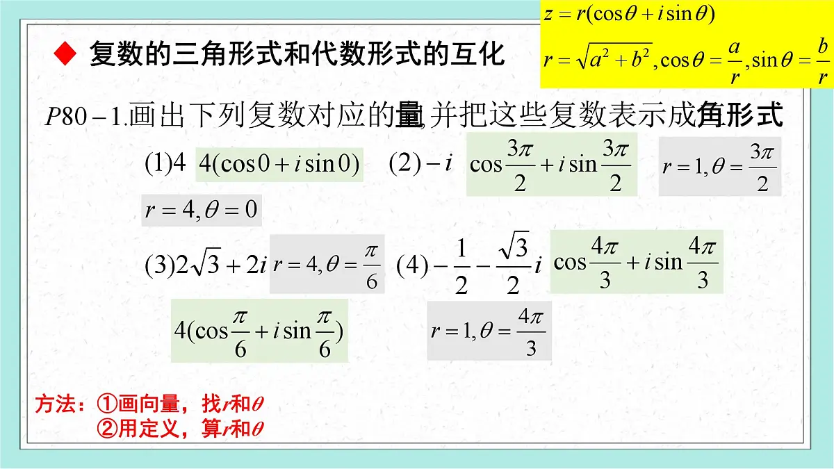 7.3 复数的三角表示-2025年人教版高中数学必修第二册同步课件第4页