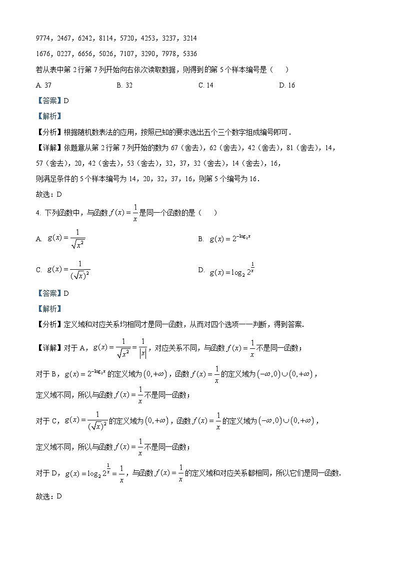 江西省南昌市2024-2025学年高一上学期1月选课走班调研检测（期末）数学试题  Word版含解析第2页