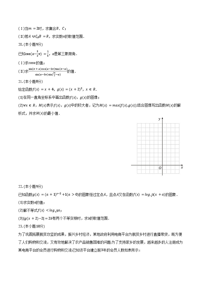 2024-2025学年天津市红桥区高一（上）期末数学试卷（含答案）第3页