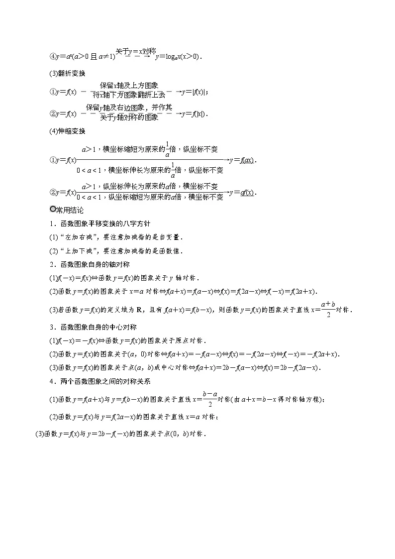 新高考数学一轮复习考点探究与题型突破训练第13讲 函数的图象（原卷版）第2页
