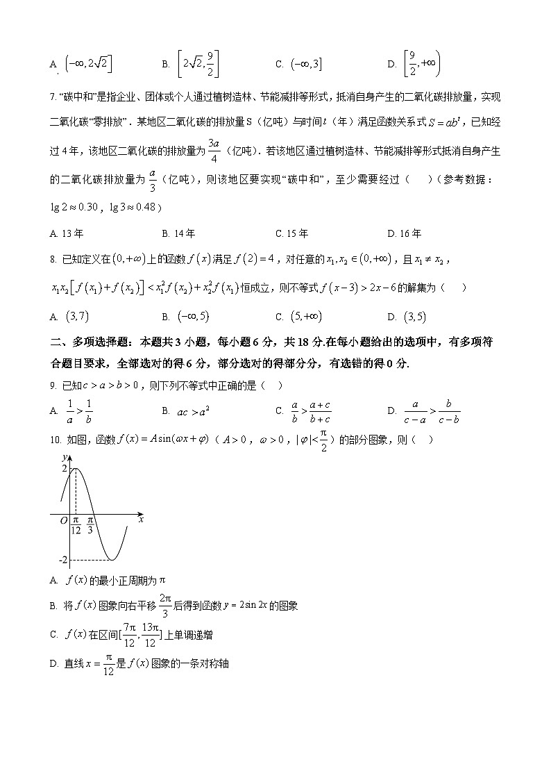 河北省石家庄市2024-2025学年高一上学期期末数学试题  Word版无答案第2页