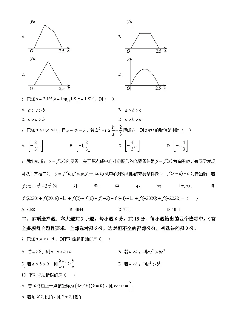 四川省南充高级中学2024-2025学年高一下学期入学考试数学试题（原卷版+解析版）第2页