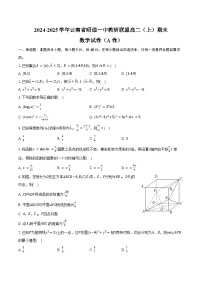 2024-2025学年云南省昭通一中教研联盟高二（上）期末数学试卷（A卷）（含答案）