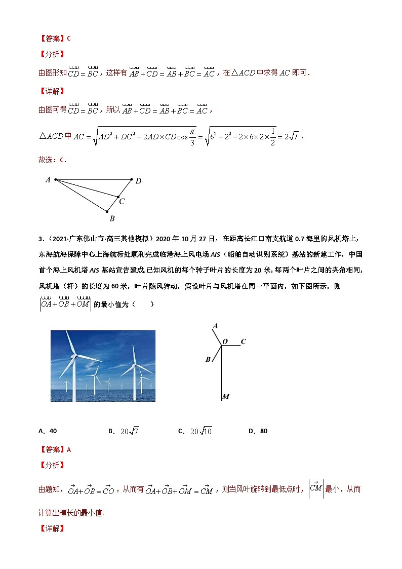 新高考数学二轮复习专题突破训练专题04 平面向量（解析版）第2页