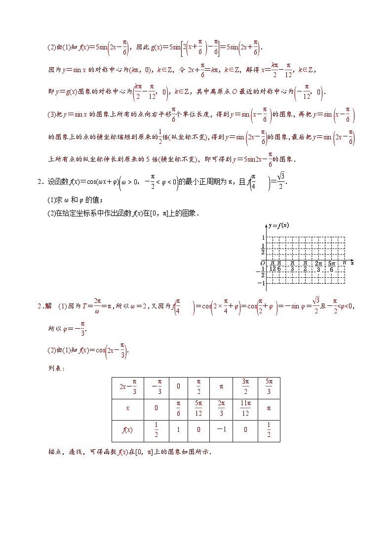 新高考数学一轮专项（三角函数）训练专题四   函数y＝Asin(ωx＋φ)的图象(解析版)第3页