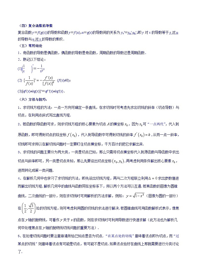 新高考数学一轮复习热点练习专题11  导数的运算与导数的几何意义（原卷版）第2页