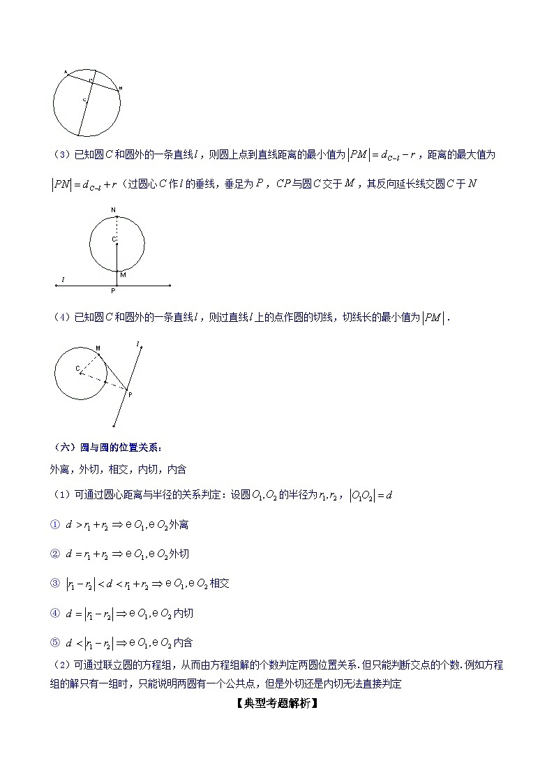 新高考数学一轮复习热点练习专题31  直线与圆、圆与圆的位置关系（原卷版）第3页