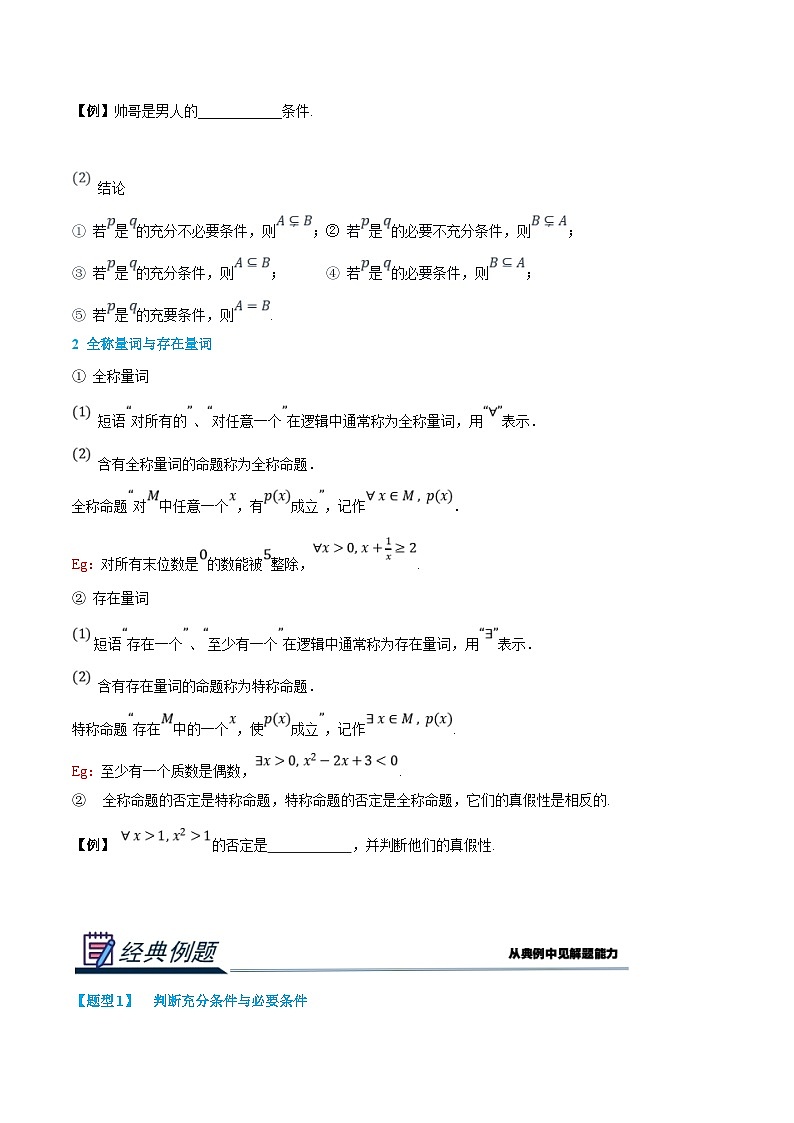 （暑假班）新高一数学(人教A版)暑假讲义2.2 常用逻辑用语（原卷版）第2页