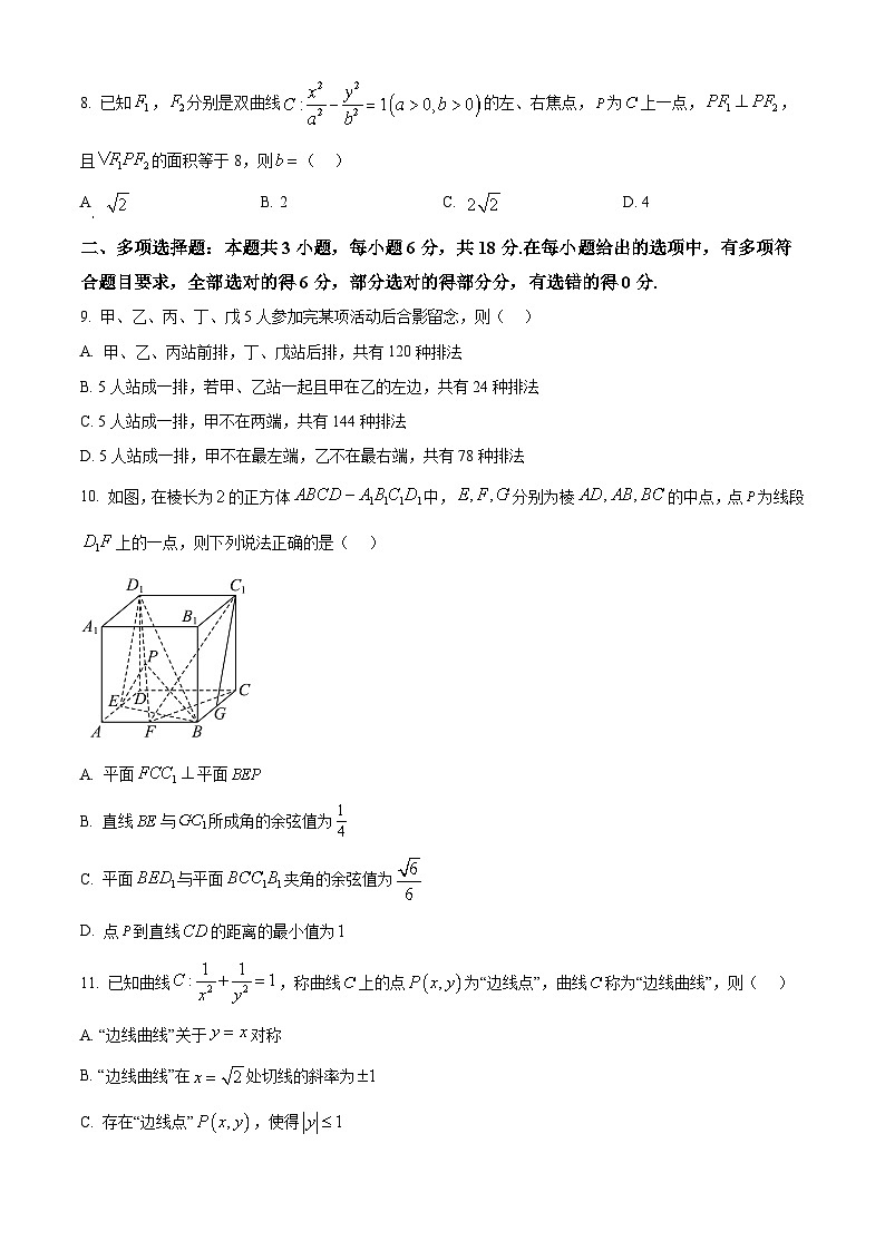吉林省通化市梅河口市第五中学2024-2025学年高二上学期1月期末考试数学试题（原卷版+解析版）第2页