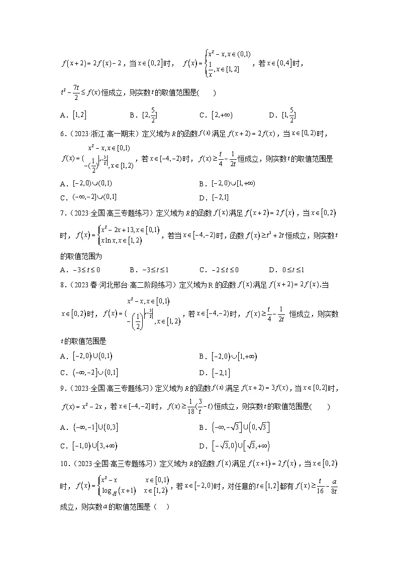 新高考数学二轮复习函数与导数压轴小题突破练习专题28 函数的伸缩变换问题（原卷版）第2页