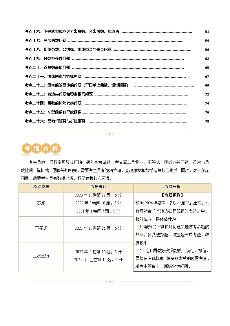新高考数学二轮复习核心考点讲练测专题06 函数与导数常见经典压轴小题归类（26大核心考点）（讲义）（原卷版）第2页
