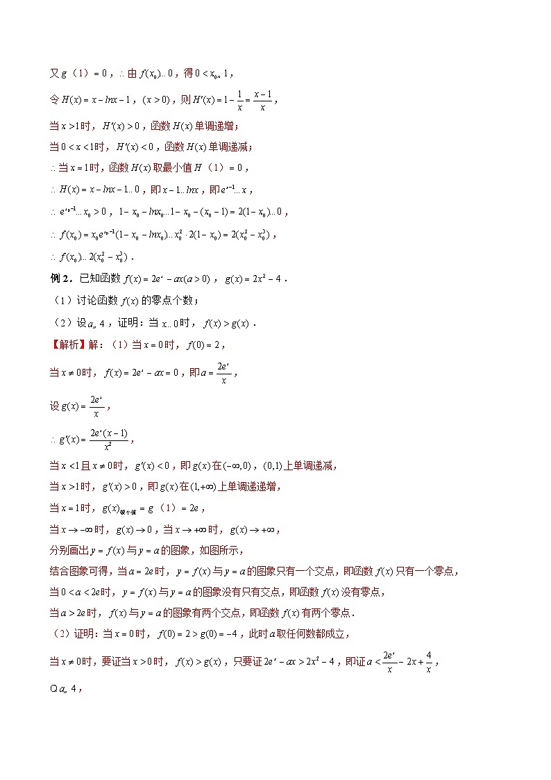 新高考数学二轮复习《导数》压轴题突破练第15讲 证明不等式之虚设零点（解析版）第2页