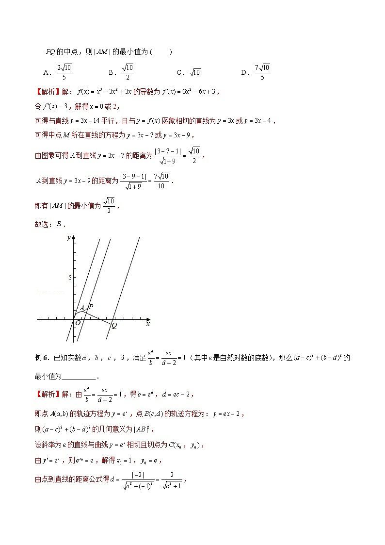 新高考数学二轮复习《导数》压轴题突破练第32讲 导数中的距离问题（解析版）第3页