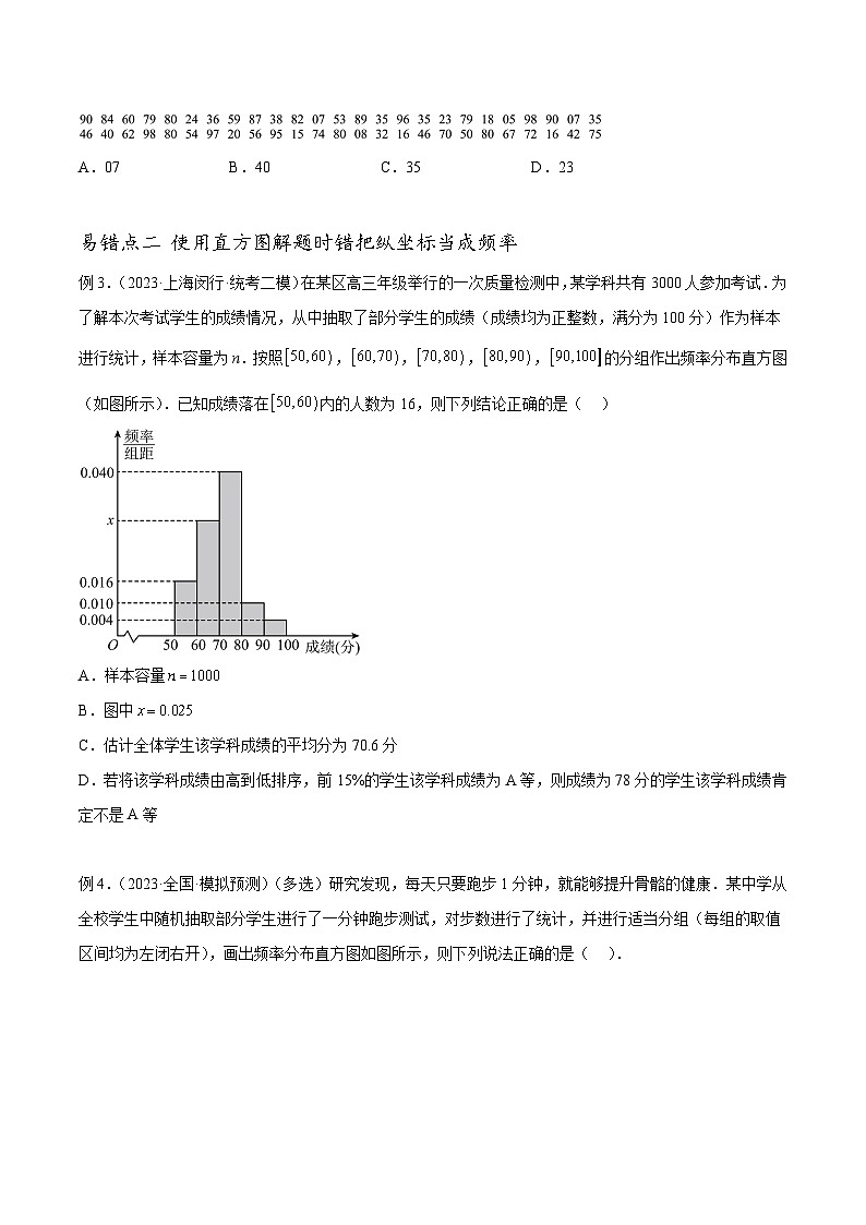 新高考数学三轮冲刺易错题讲练专题14 统计（原卷版）第2页