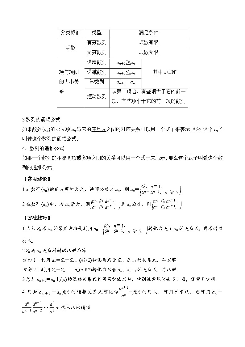 新高考数学一轮复习题型归纳与强化测试专题36 数列的概念与表示（原卷版）第2页