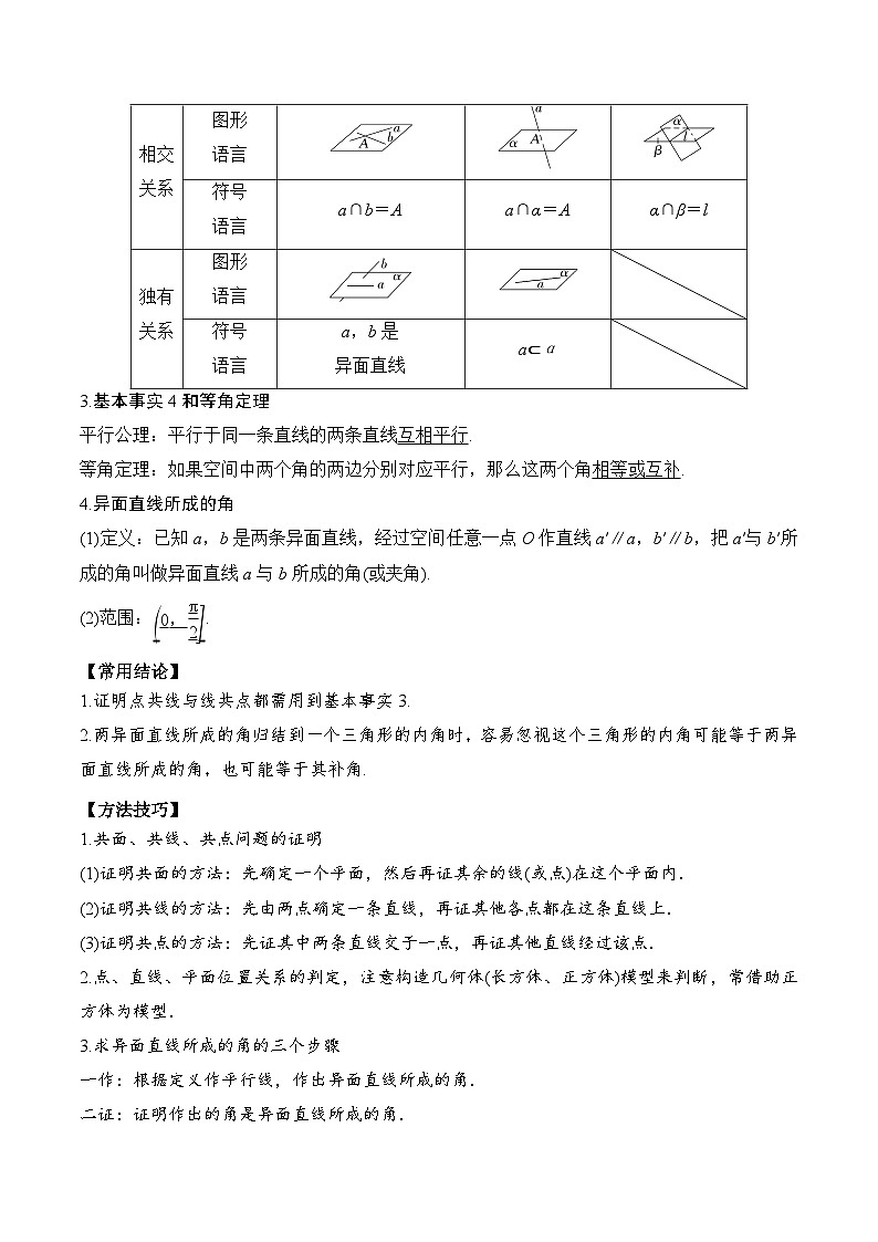 新高考数学一轮复习题型归纳与强化测试专题42 空间点、线、面之间的位置关系（解析版）第3页