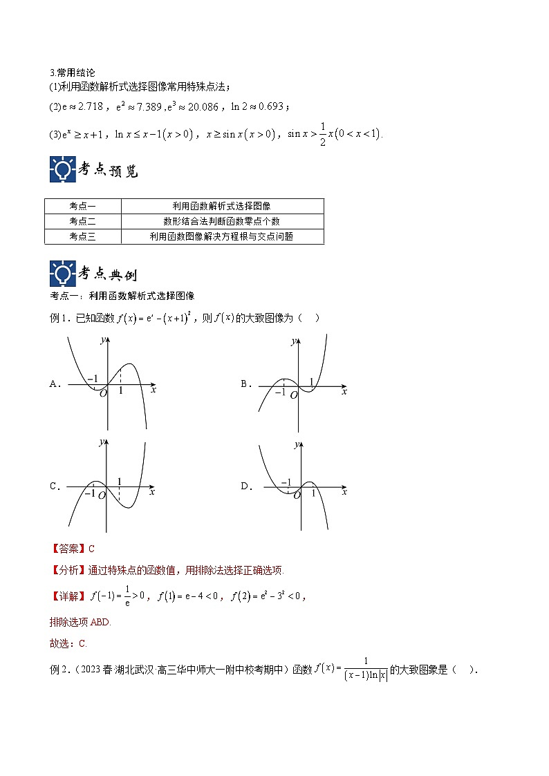 新高考数学一轮复习考点分类提升 第12讲 函数的图象（讲义）（解析版）第2页