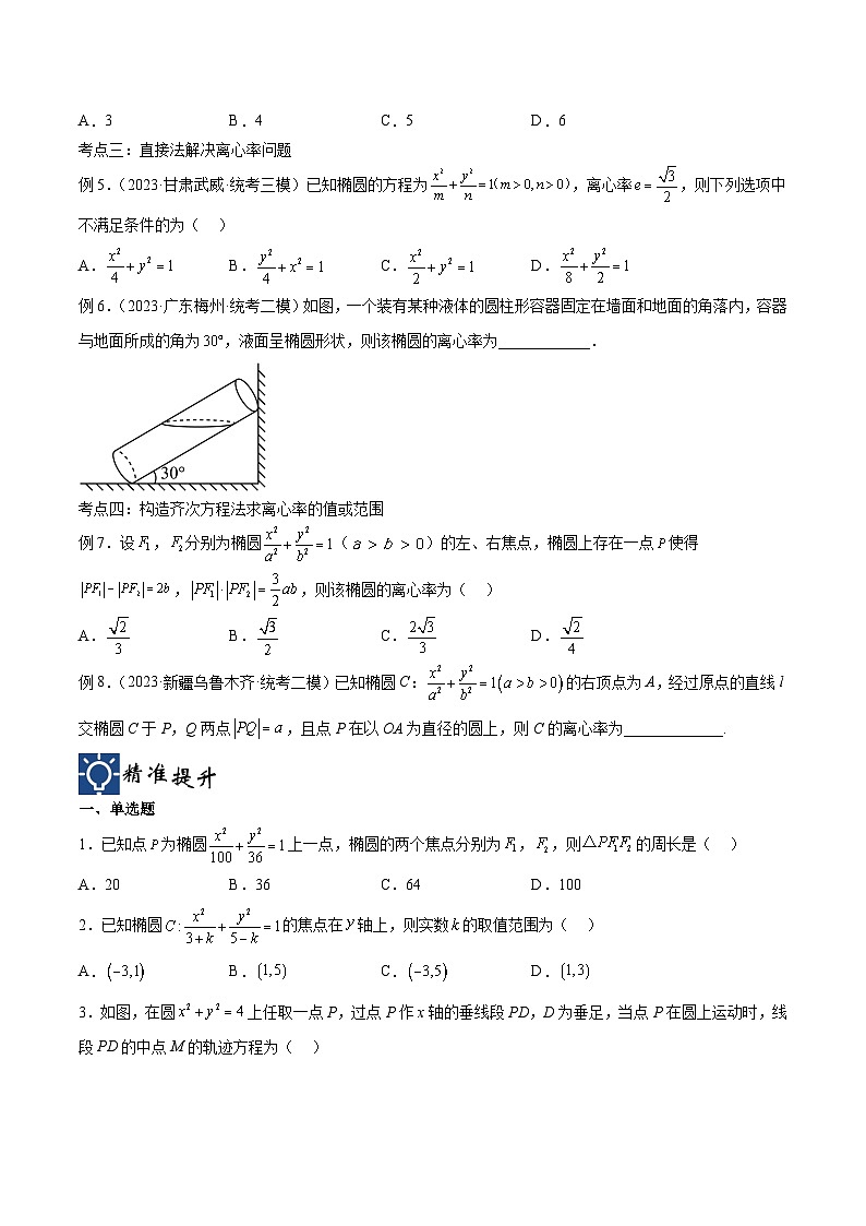 新高考数学一轮复习考点分类提升 第41讲 椭圆（讲义）（原卷版）第3页