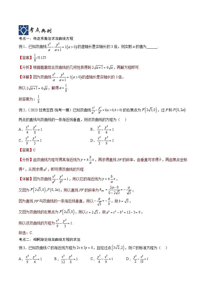 新高考数学一轮复习考点分类提升 第42讲 双曲线（讲义）（解析版）第2页