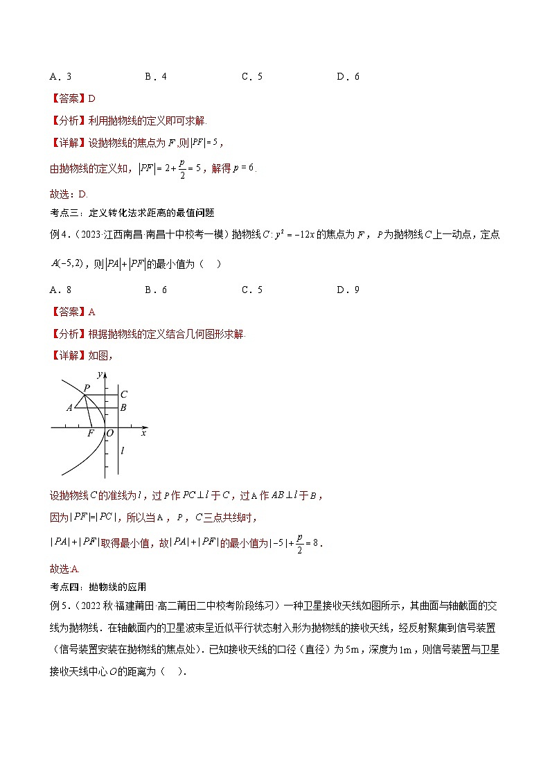 新高考数学一轮复习考点分类提升 第43讲 抛物线（讲义）（解析版）第3页