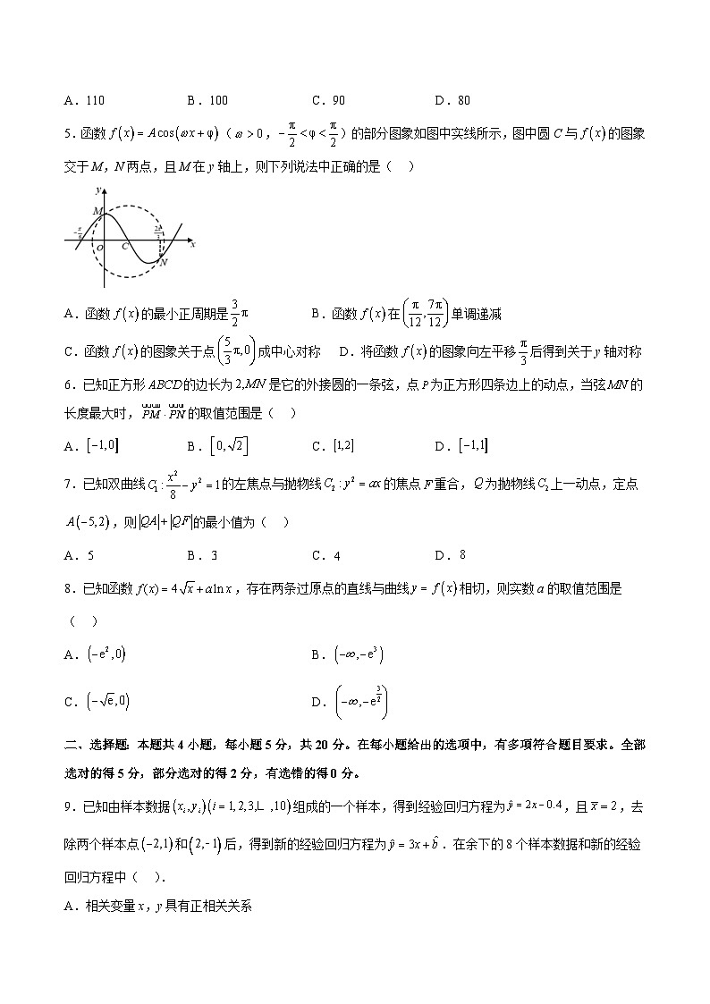 新高考数学二轮复习 适应性模拟试卷（一）（原卷版）第2页