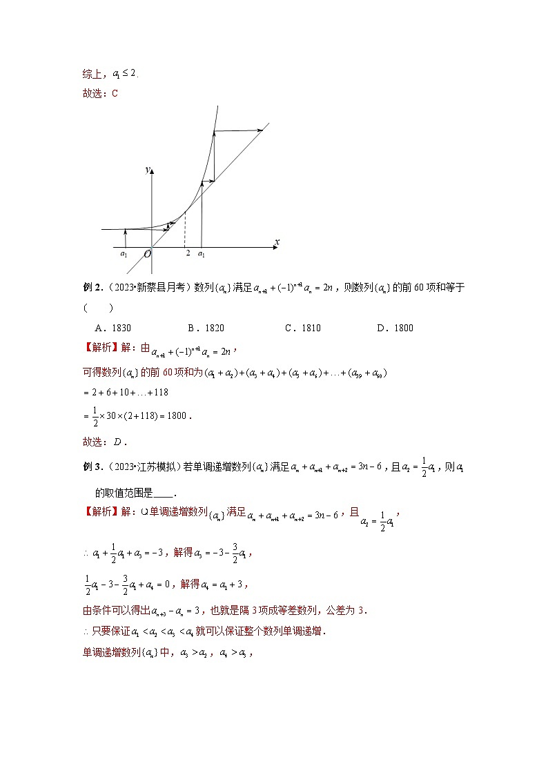 新高考数学二轮复习提分练习04 数列的性质、蛛网图、最值问题、恒成立问题、插项问题、公共项问题、规律问题、奇偶问题（解析版）第2页