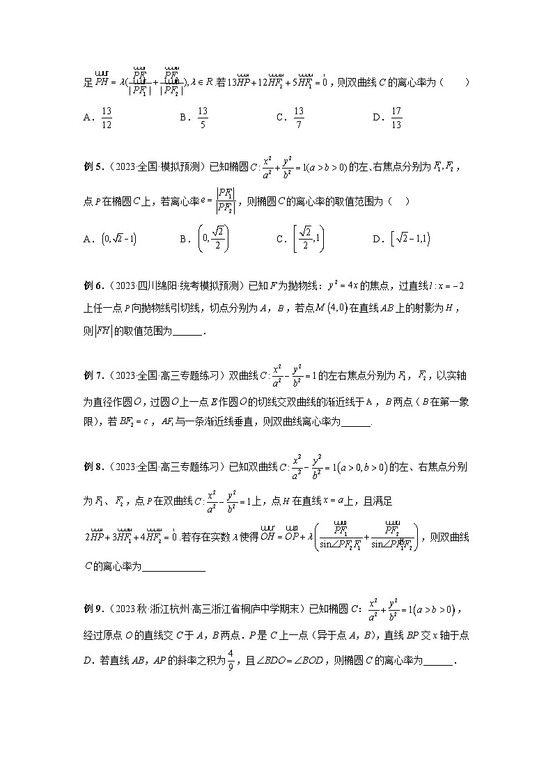 新高考数学二轮复习提分练习17 圆锥曲线压轴小题（原卷版）第2页