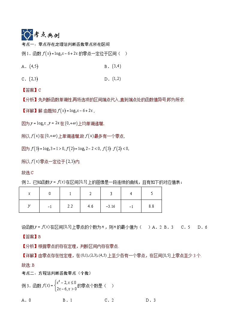 新高考数学一轮复习考点分类提升 第13讲 零点问题（讲义）（解析版）第2页
