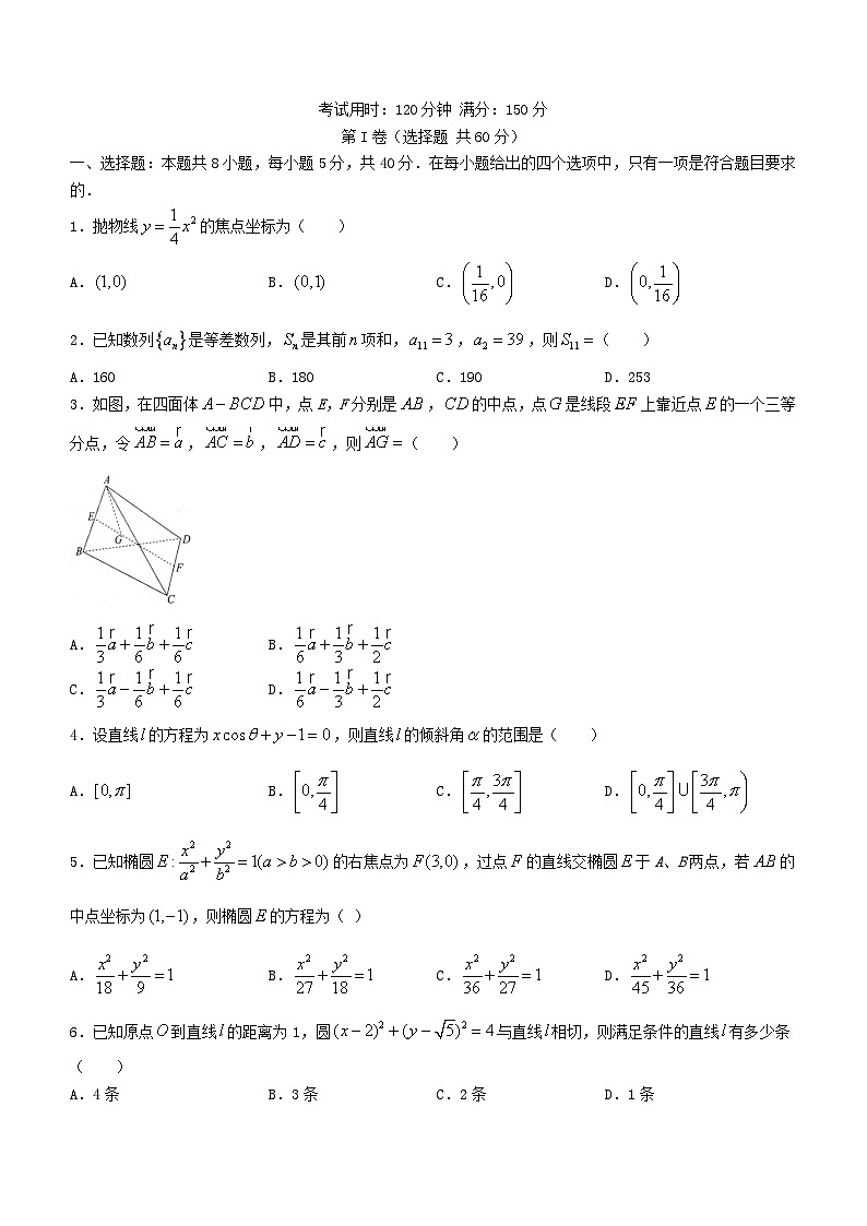 湖北省武汉市新洲区部分学校2023_2024学年度高二数学上学期期末质量检测试卷第1页