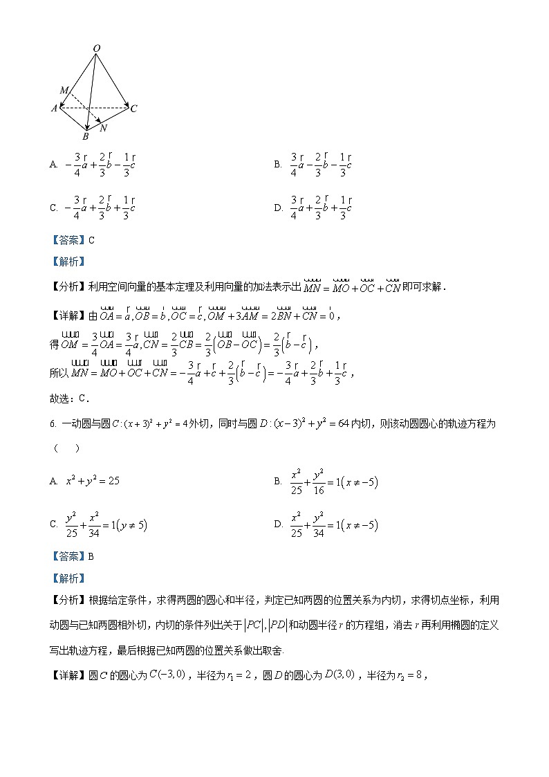 广东省清远市2024-2025学年高二上学期期末数学试题  Word版含解析第3页