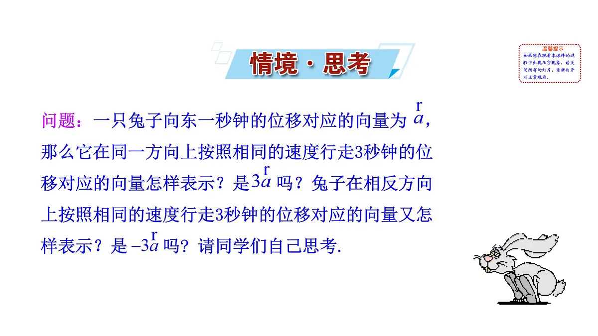 人教A版高中数学必修第二册6.2.3向量的数乘运算【课件】第2页