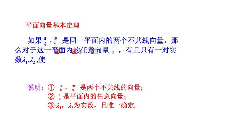 人教A版高中数学必修第二册6.3.1平面向量基本定理【课件】第8页