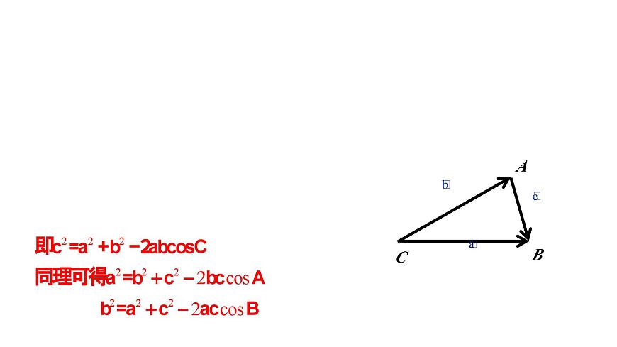 人教A版高中数学必修第二册6.4.3第1课时 余弦定理【课件】第6页
