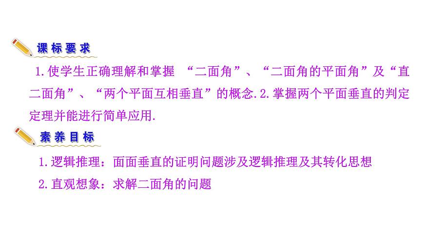 人教A版高中数学必修第二册8.6.3 平面与平面垂直（一）【课件】第4页