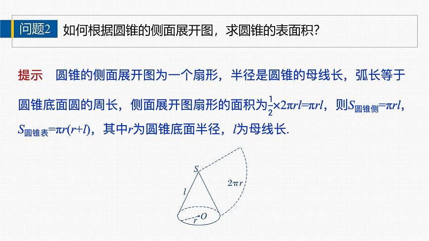 人教A必修二2024-2025学年第二学期高一数学同步课件8.3.2第1课时圆柱、圆锥、圆台的表面积和体积第7页