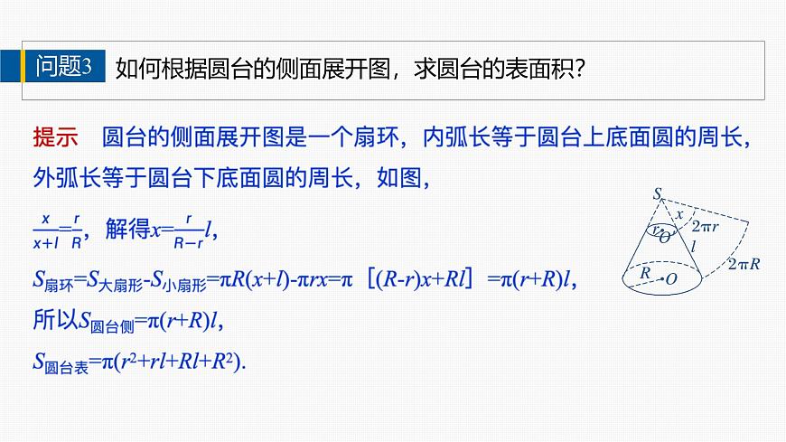 人教A必修二2024-2025学年第二学期高一数学同步课件8.3.2第1课时圆柱、圆锥、圆台的表面积和体积第8页