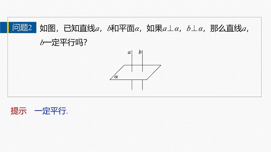 人教A必修二2024-2025学年第二学期高一数学同步课件8.6.2第2课时直线与平面垂直的性质定理第7页