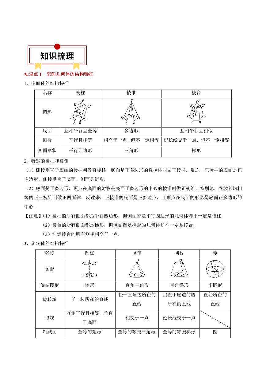 2024年高考数学一轮知识点复习—立体几何初步（解析版）第2页