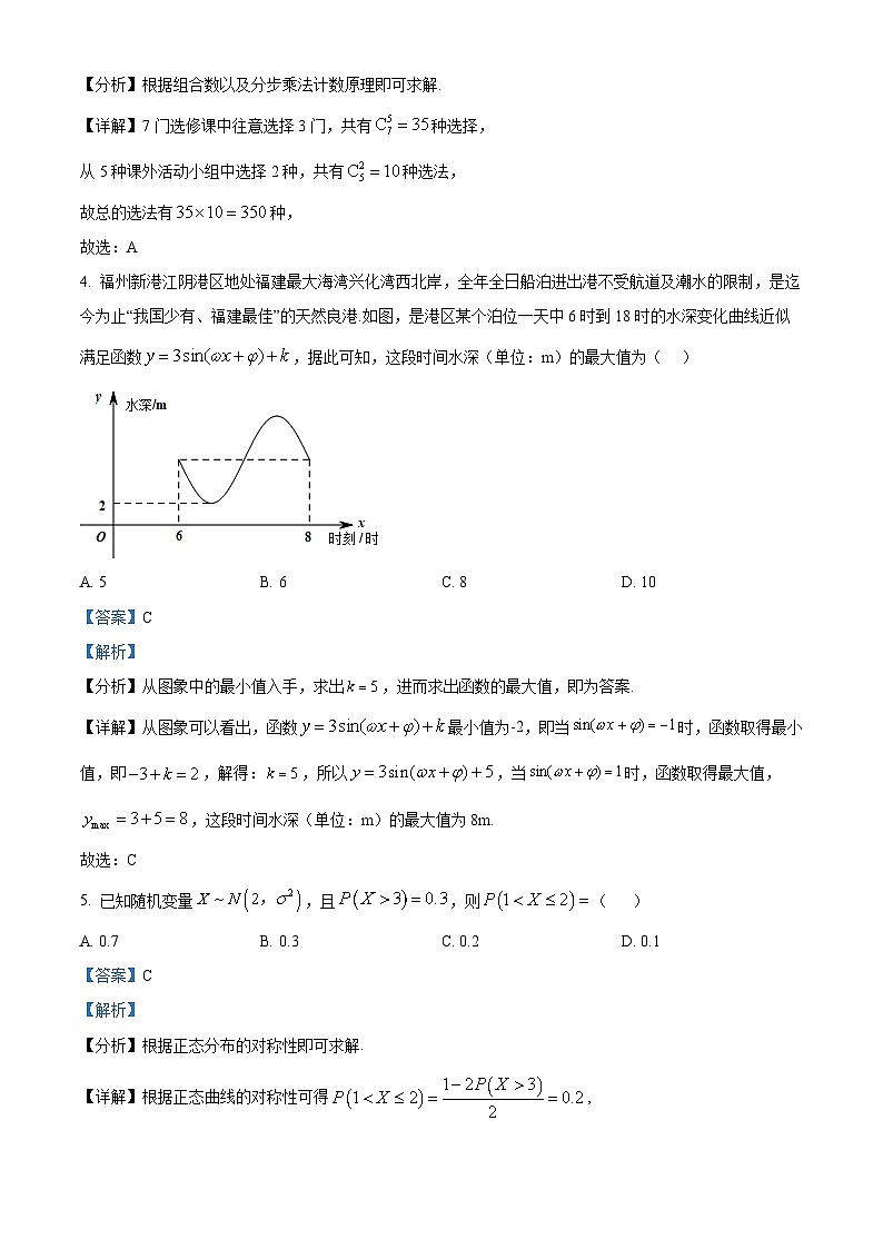 湖南省长沙市2023-2024学年高二下学期期末调研数学试卷 含解析第2页