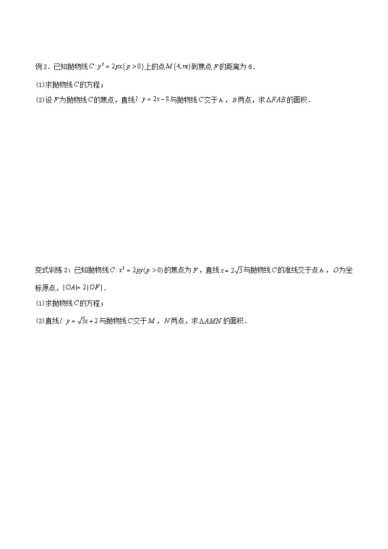 新高考数学二轮压轴题圆锥曲线专题复习第二讲：面积问题一（原卷版）第3页